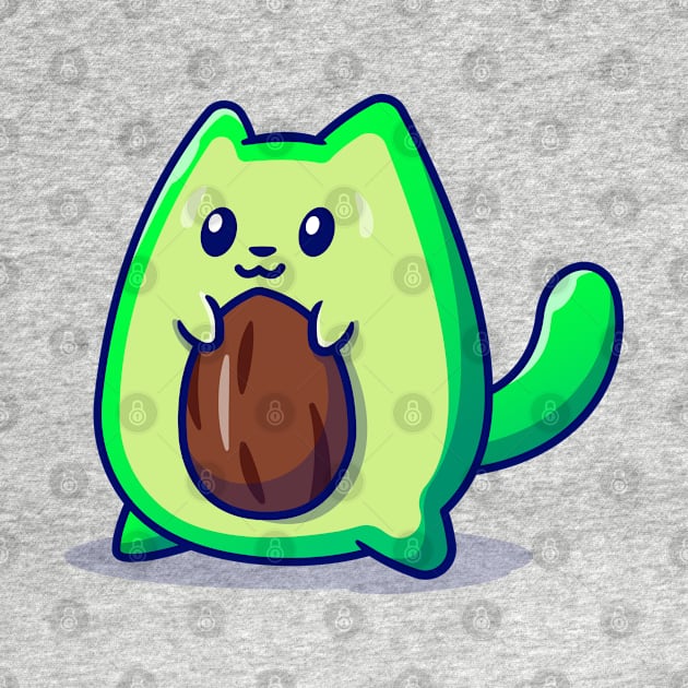 avocado cat by moslemme.id